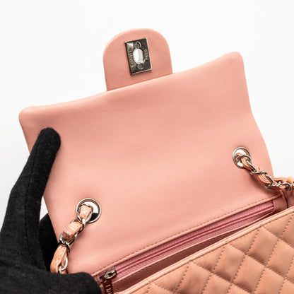 Chanel Mini Rectangular Flap Bag Patent Pink