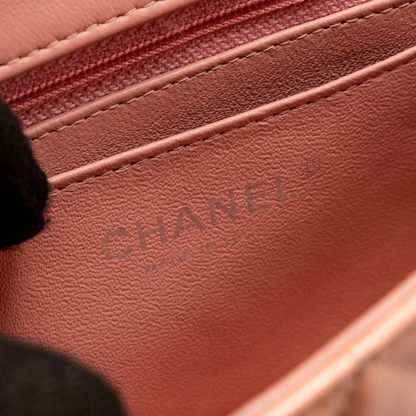 Chanel Mini Rectangular Flap Bag Patent Pink