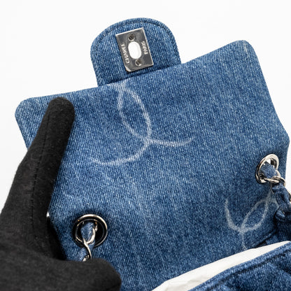 Chanel Mini Square flap bag denim blue