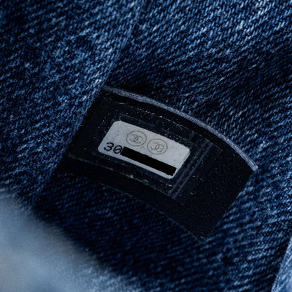 Chanel Mini Square flap bag denim blue
