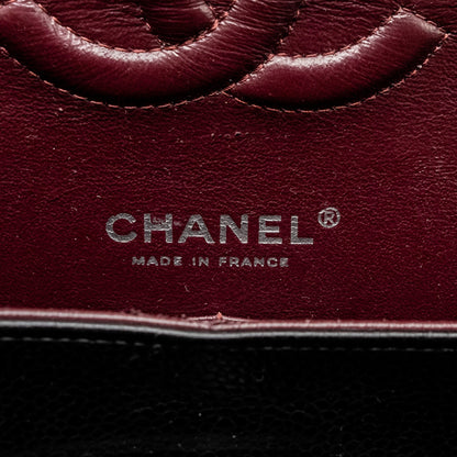 Chanel Medium Classic Double Flap Bag CAVIAR Black  (Microchip)