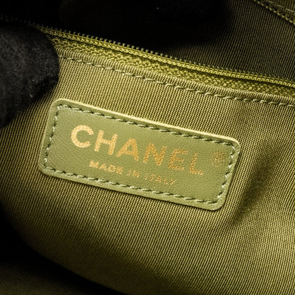 Chanel Drawstring Bucket Bag Grained Calfskin Olive Green
