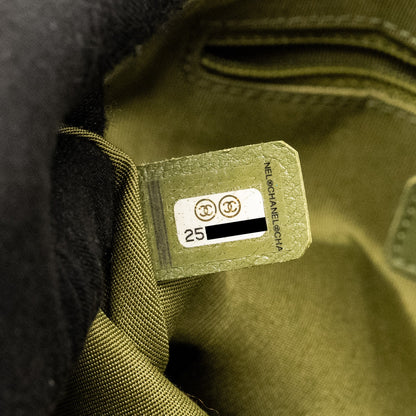 Chanel Drawstring Bucket Bag Grained Calfskin Olive Green