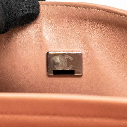 Chanel Medium Classic Double Flap Bag Lambskin Pink  (Microchip)