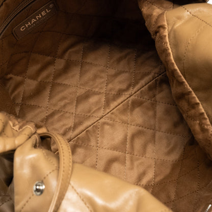 Chanel 22K Small 22 Bag Calfskin Dark Beige  (Microchip)