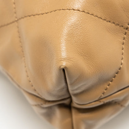 Chanel 22K Small 22 Bag Calfskin Dark Beige  (Microchip)