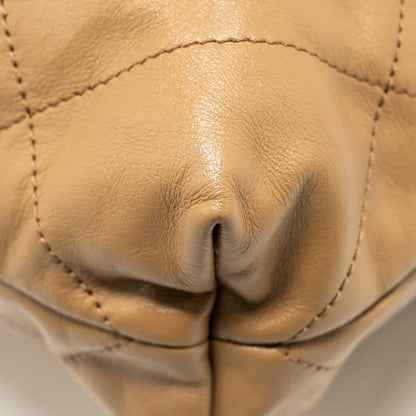 Chanel 22K Small 22 Bag Calfskin Dark Beige  (Microchip)