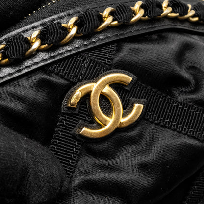 Chanel 22p Travel Pouch With Sleep Mask Nylon Black