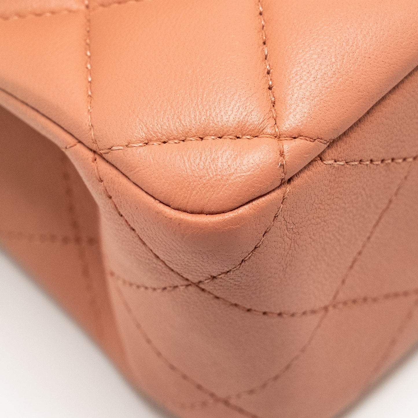 Chanel Medium Classic Double Flap Bag Lambskin Pink  (Microchip)