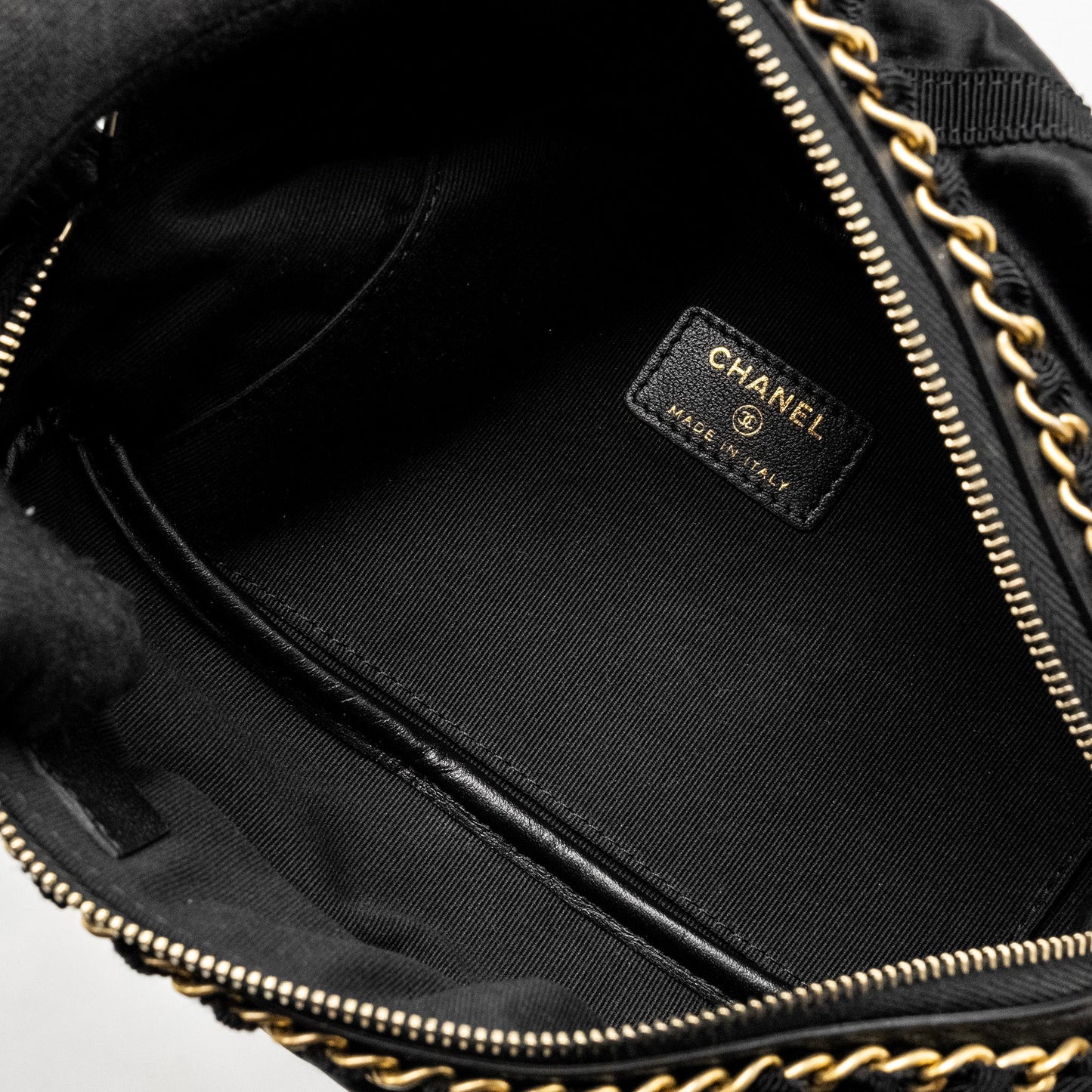 Chanel 22p Travel Pouch With Sleep Mask Nylon Black