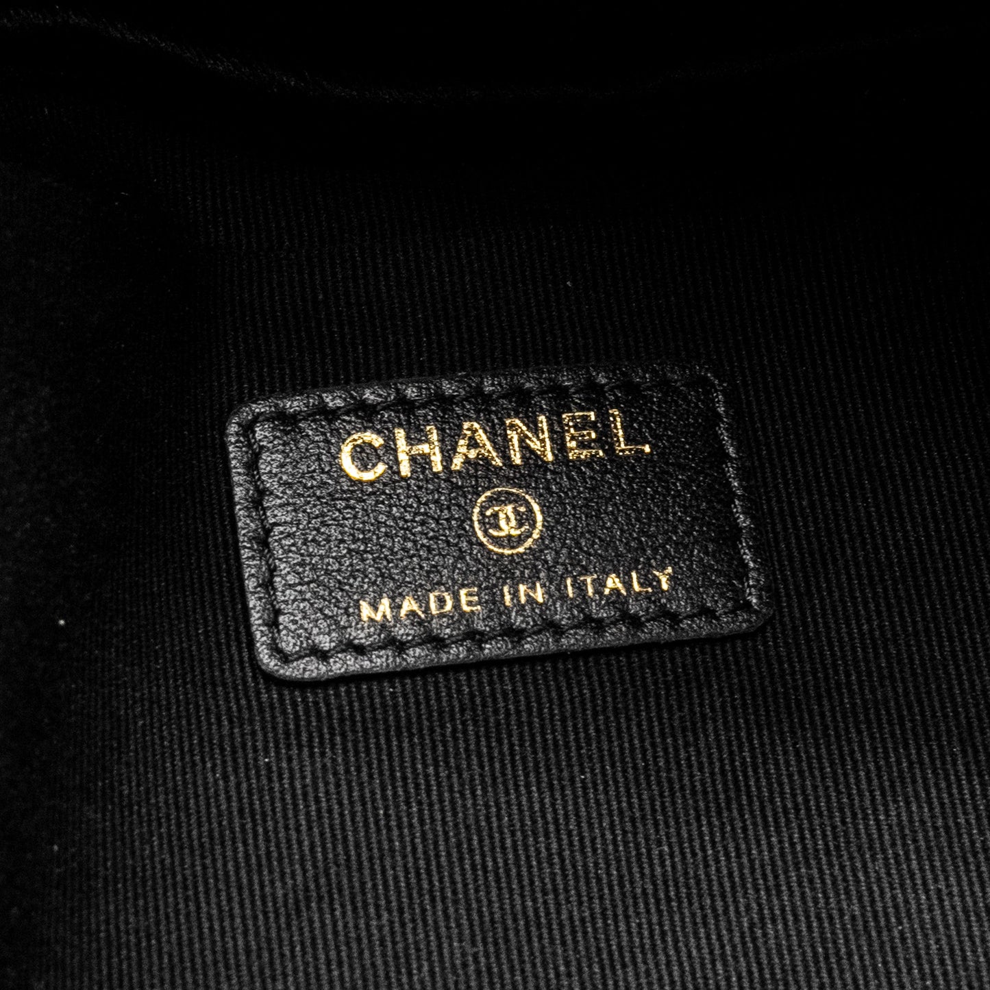 Chanel 22p Travel Pouch With Sleep Mask Nylon Black