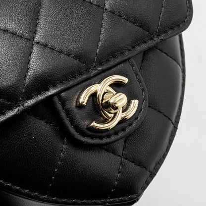 Chanel 22S Heart Belt Bag Lambskin Black L
