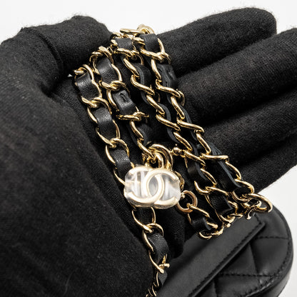 Chanel 22S Heart Belt Bag Lambskin Black L