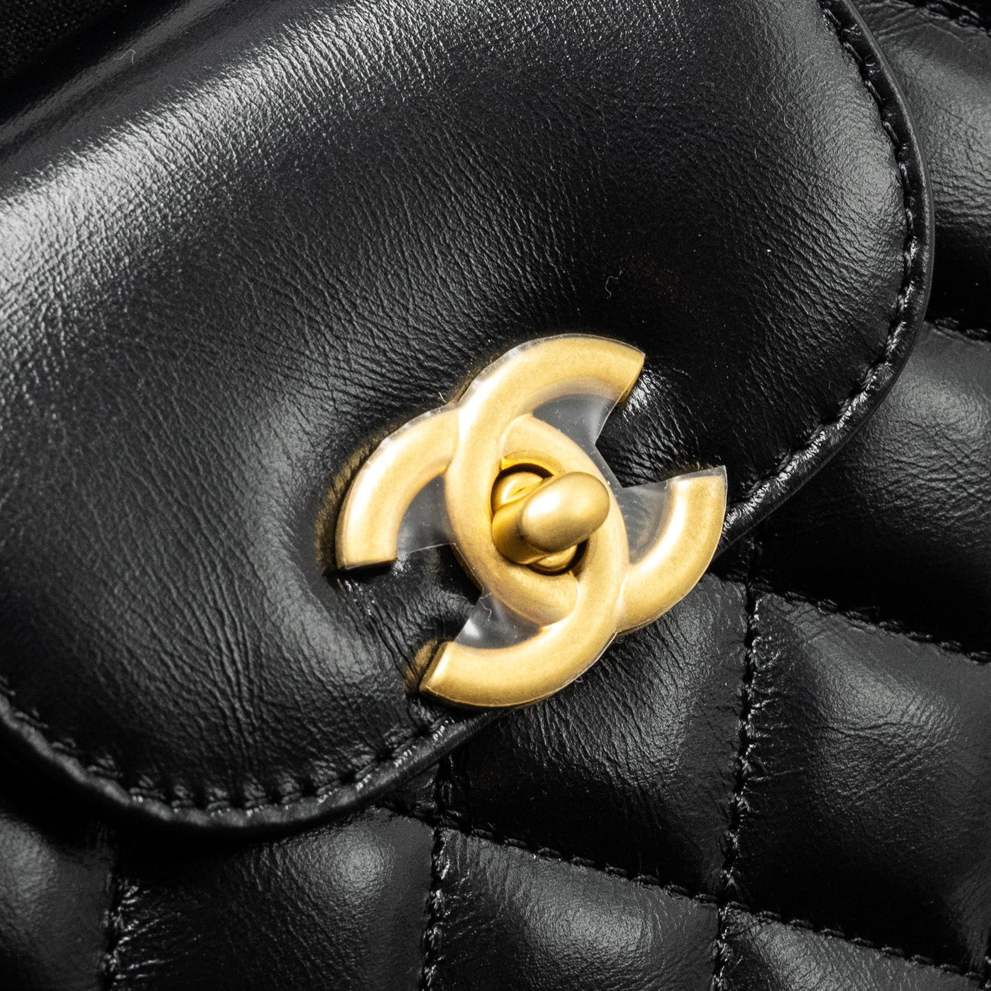 Chanel Mini Kelly Shopping Tote Bag Calfskin Black  (Microchip)