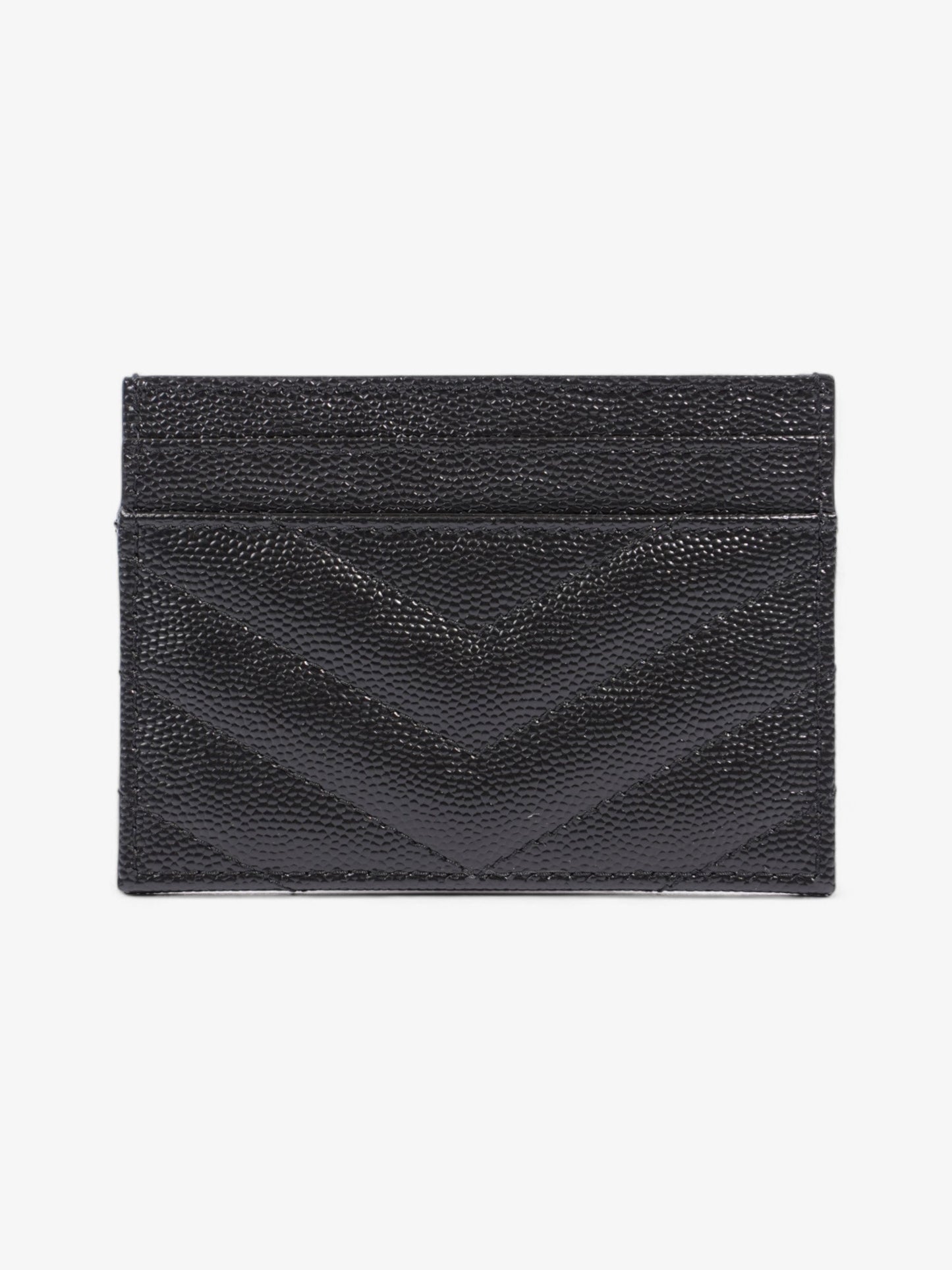 Saint Laurent Monogram Quilted Card Holder Black Matelasse Leather