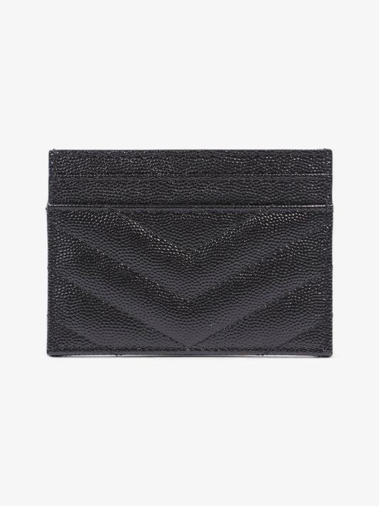 Saint Laurent Monogram Quilted Card Holder Black Matelasse Leather
