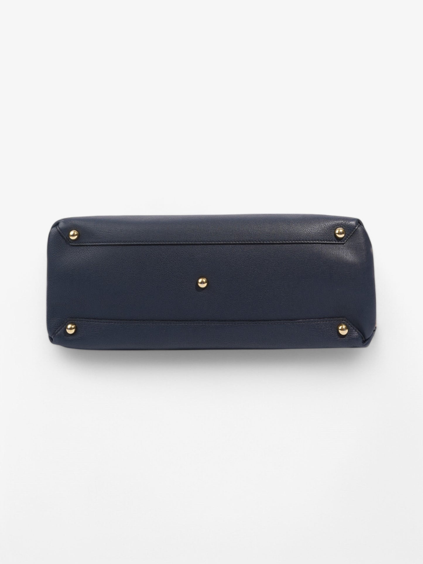 Burberry Banner Bag Navy / Beige Checkered Leather Large