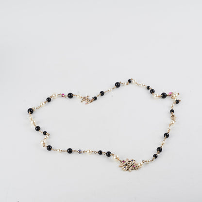 Chanel Long Pearl Crystal Necklace