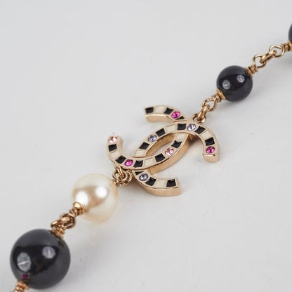 Chanel Long Pearl Crystal Necklace