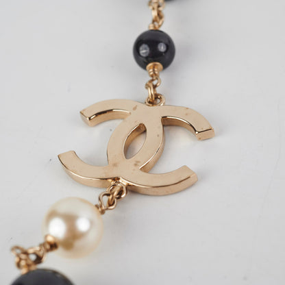 Chanel Long Pearl Crystal Necklace