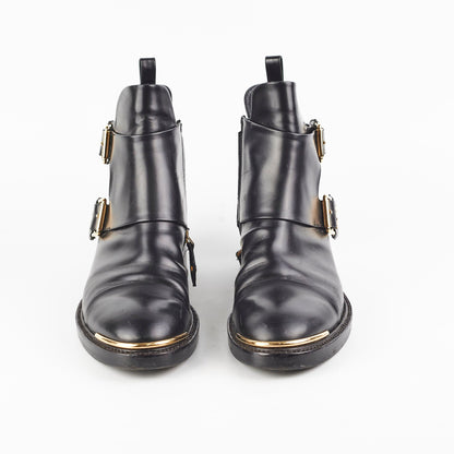 Louis Vuitton Black Leather Boots Size 39
