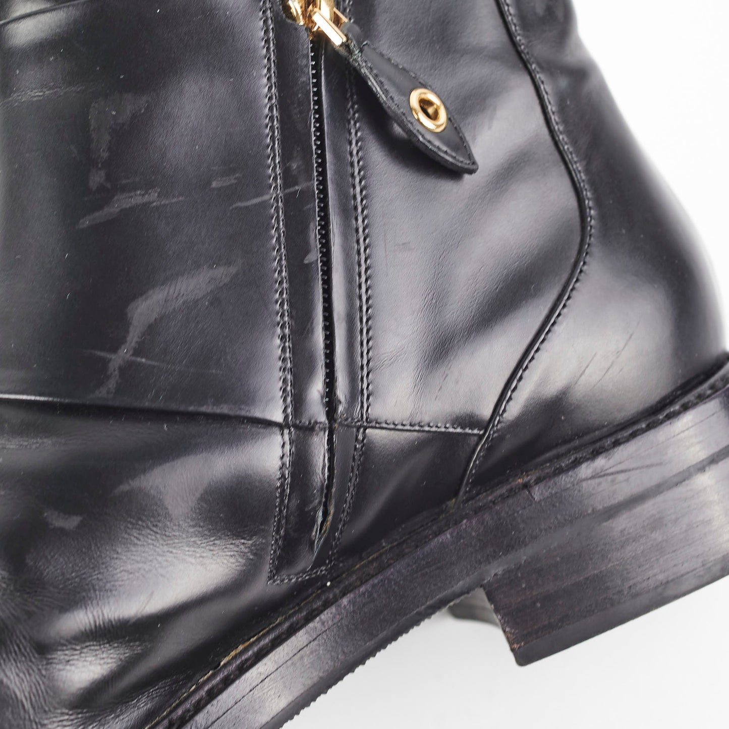 Louis Vuitton Black Leather Boots Size 39