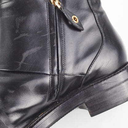 Louis Vuitton Black Leather Boots Size 39