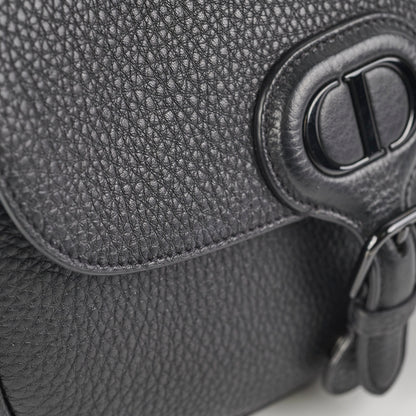 Christian Dior Grained Calfskin Medium Bobby Flap Black