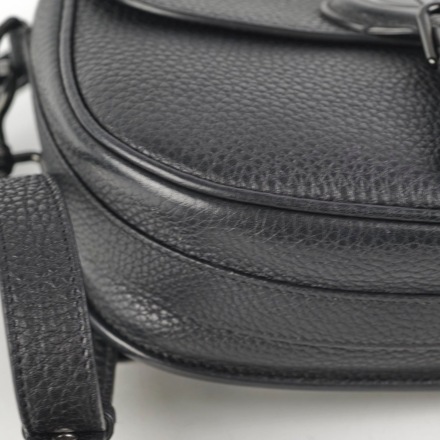 Christian Dior Grained Calfskin Medium Bobby Flap Black