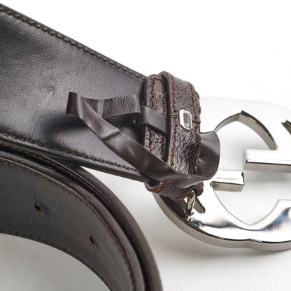 Gucci Interlocking Monogram Belt Brown (Size 100)