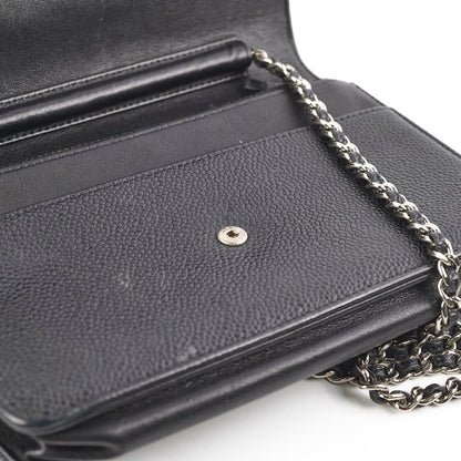 Chanel Caviar Black Wallet On Chain WOC