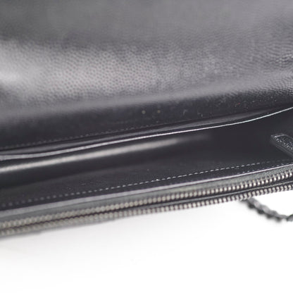 Saint Laurent Cassandre Envelope Wallet On Chain WOC Black