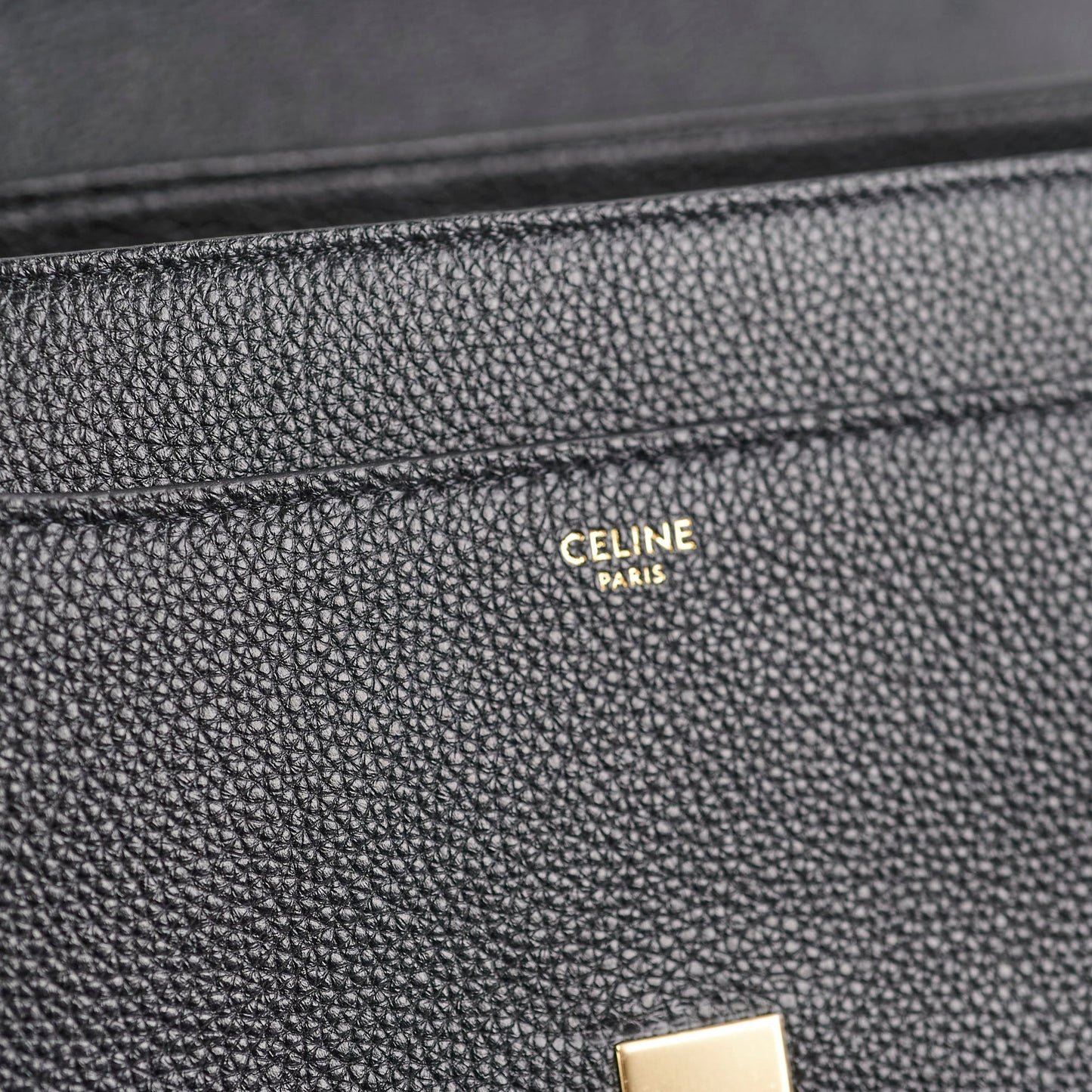 Celine 16 Classique Black Grained Calfskin