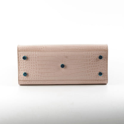 Saint Laurent Sac De Jour Baby Pink Croc