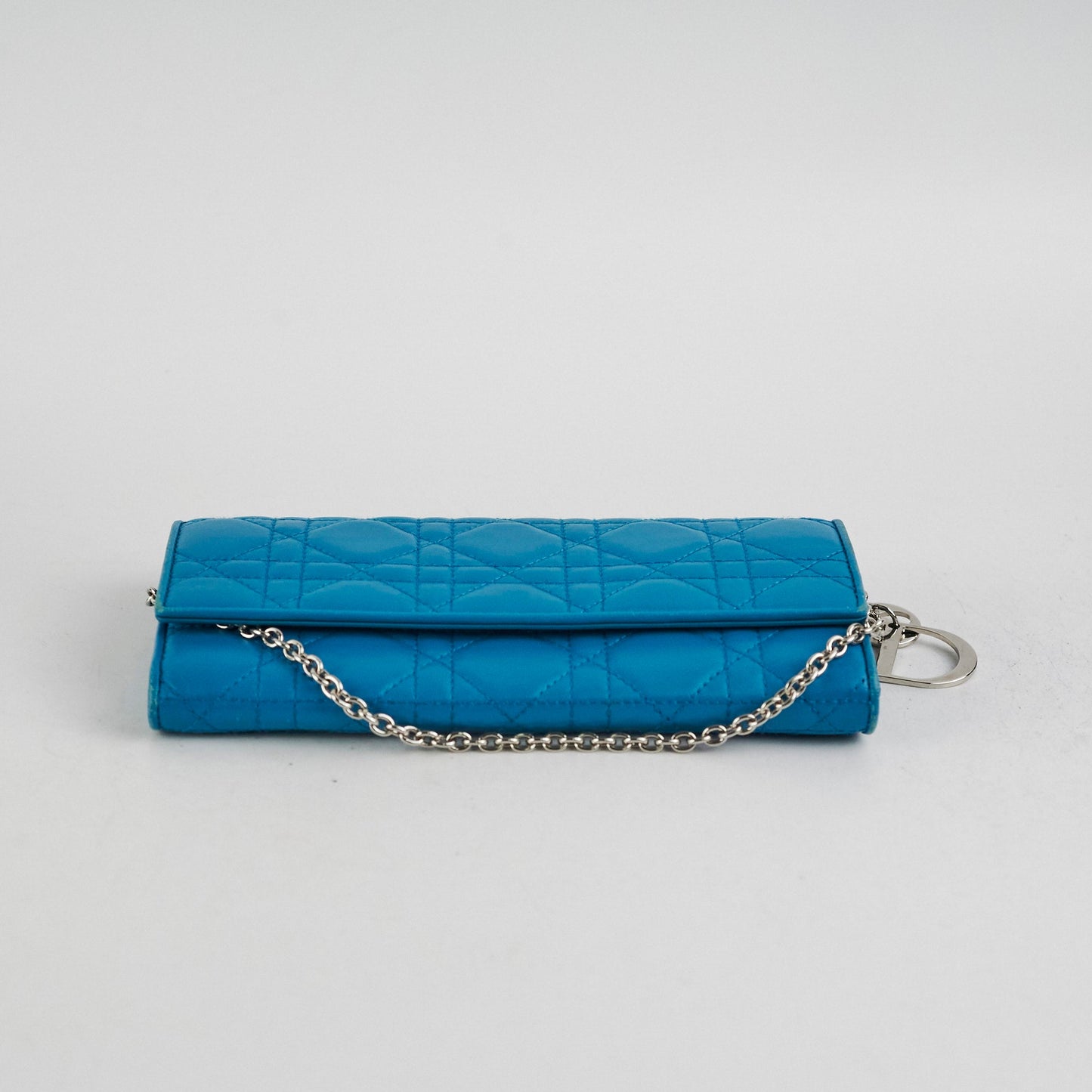 Christian Dior Blue Lambskin Wallet