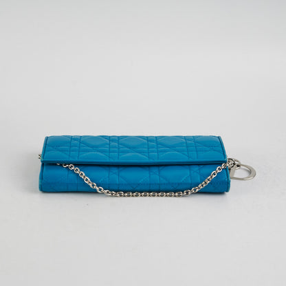 Christian Dior Blue Lambskin Wallet