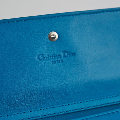Christian Dior Blue Lambskin Wallet