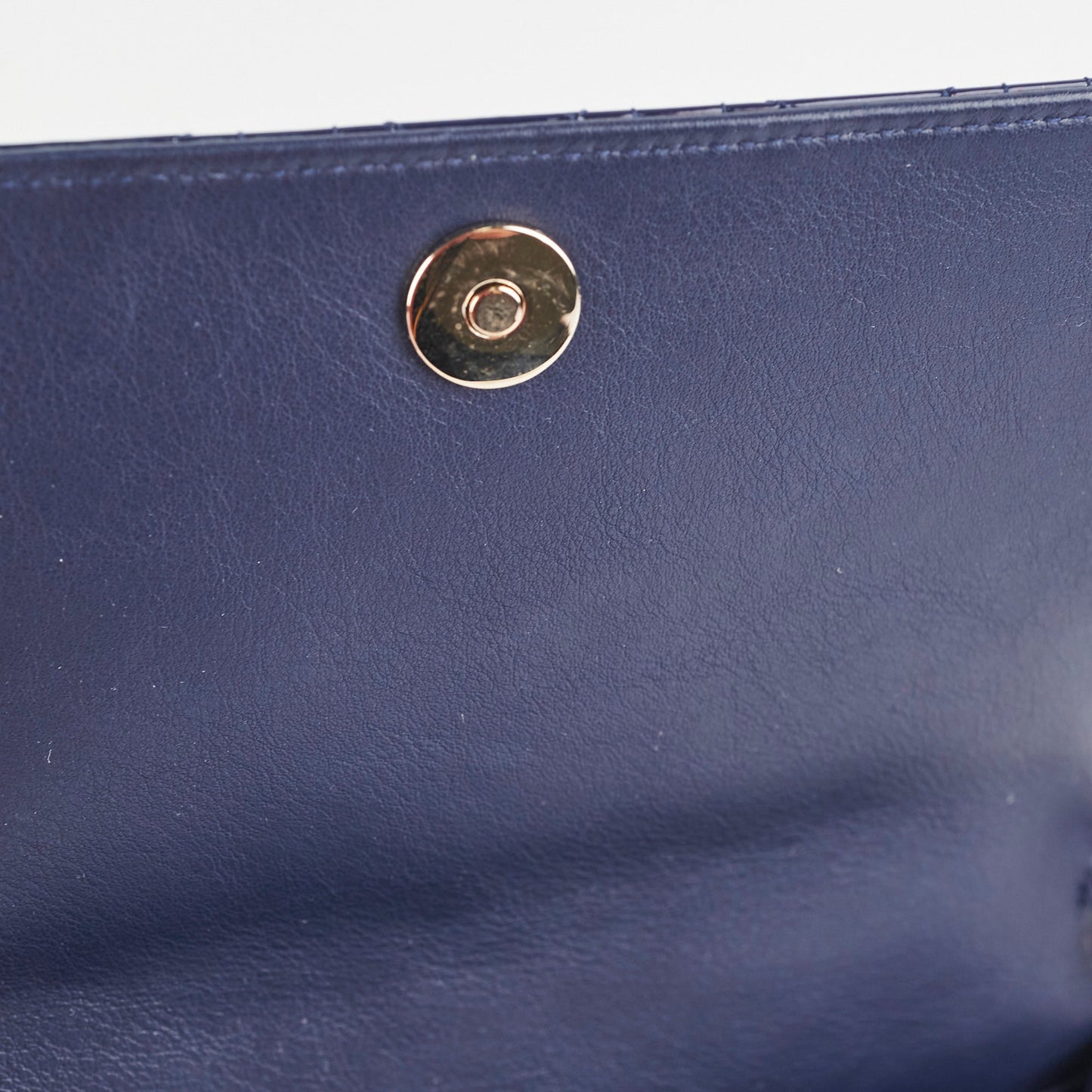 Christian Dior Navy Patent Wallet On Chain