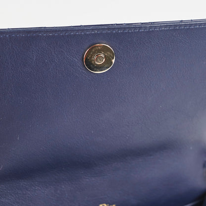 Christian Dior Navy Patent Wallet On Chain