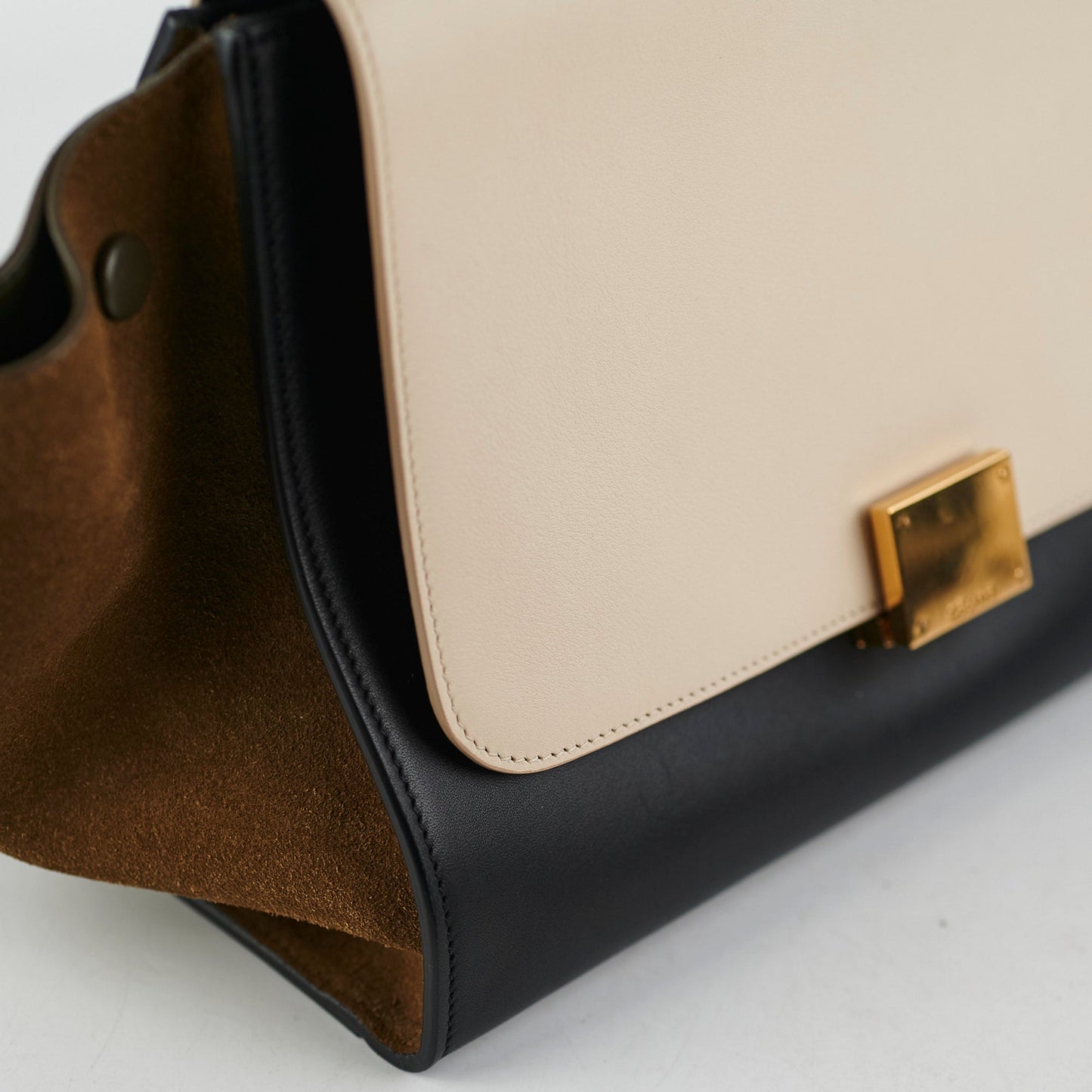 Celine Small Trapeze Black/Green/Cream
