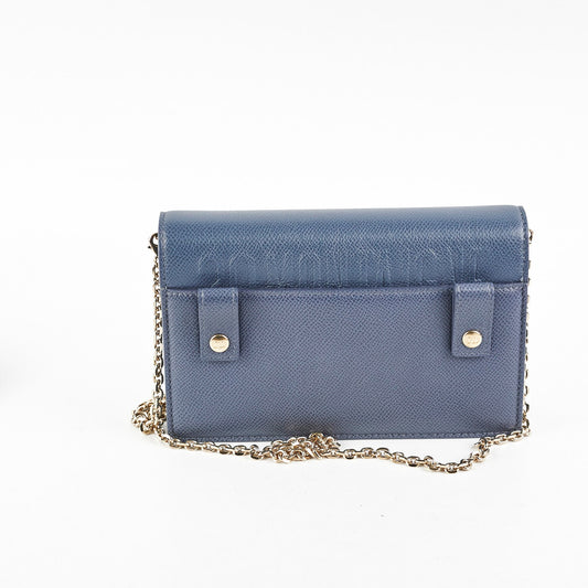 Christian Dior 2 in 1 Pouch Montaigne Pouch Blue