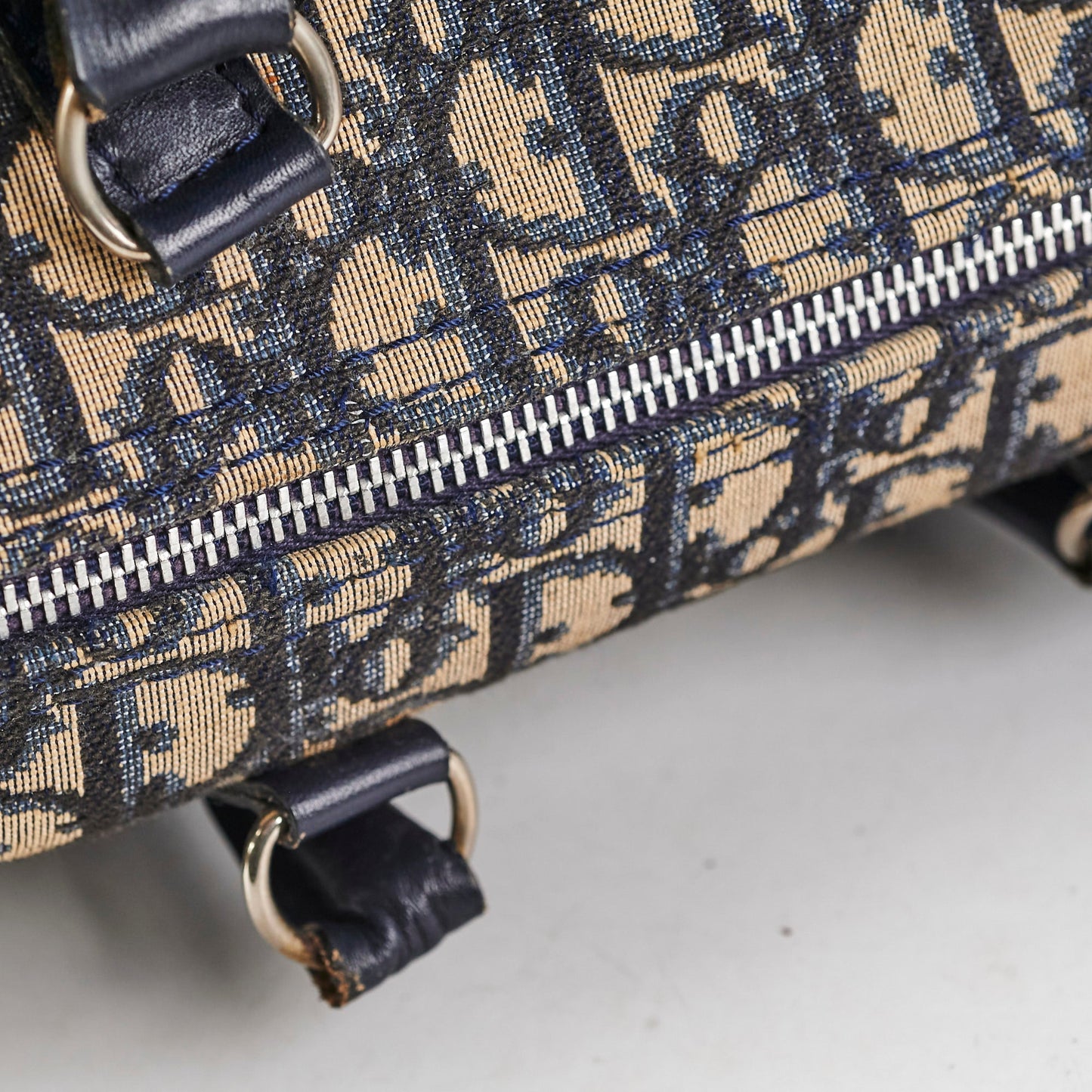 Christian Dior Boston Navy Monogram Bag