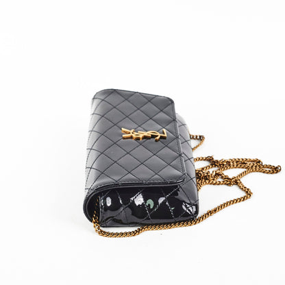 Saint Laurent Gaby Black Patent Crossbody Bag