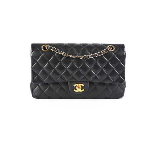 Chanel Classic Flap Medium Large Black Lambskin