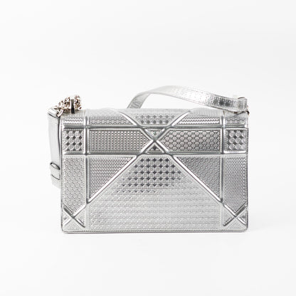 Dior Medium Diorama Metallic Silver