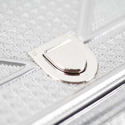 Dior Medium Diorama Metallic Silver