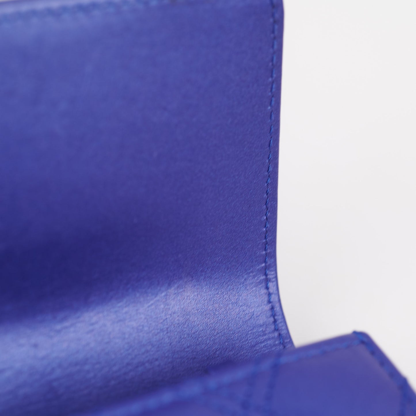Chanel Long Wallet Blue Lambskin