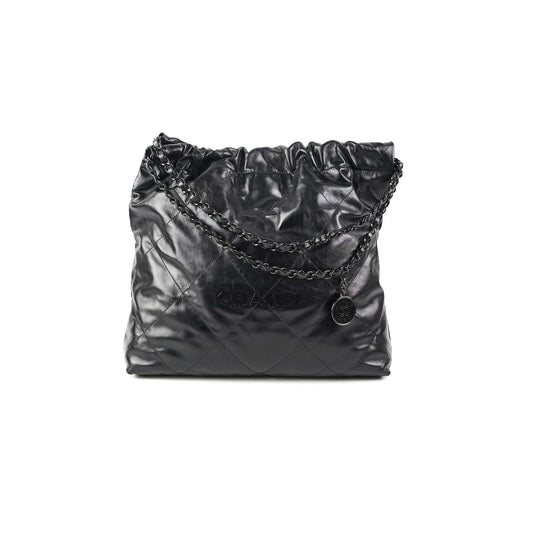 Chanel 22 Handbag Medium So Black (Microshipped)