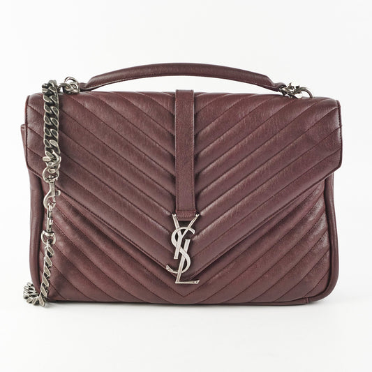 Saint Laurent College Burgundy Large