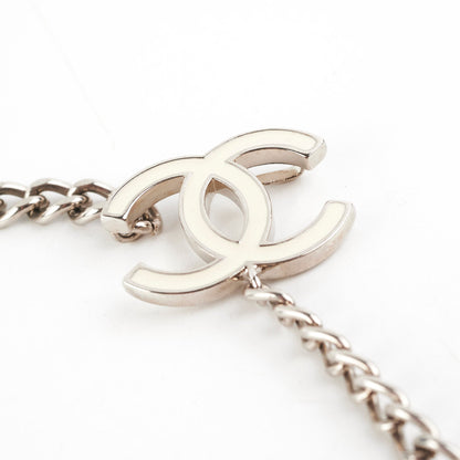Chanel CC White Logo Chain Belt Costume Jewellery